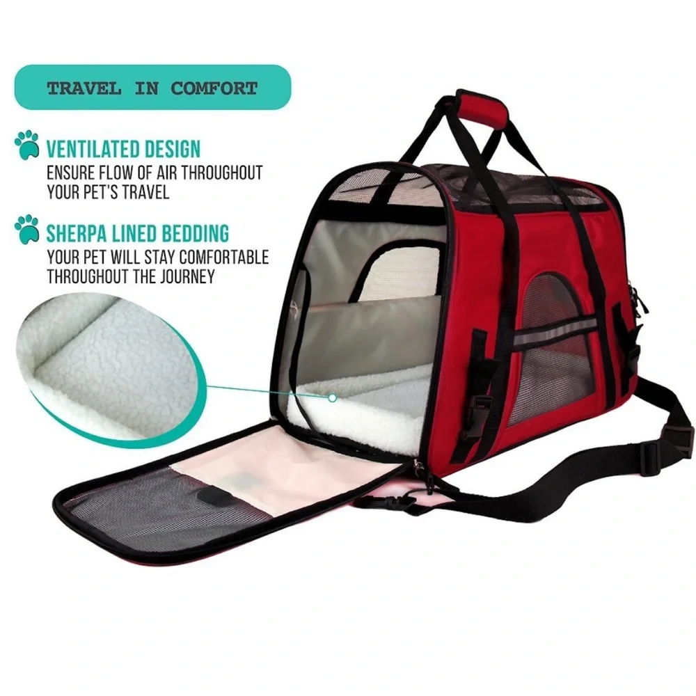 NWT PetAmi Premium Airline Approved Soft-Sided Dog & Cat Travel Carrier